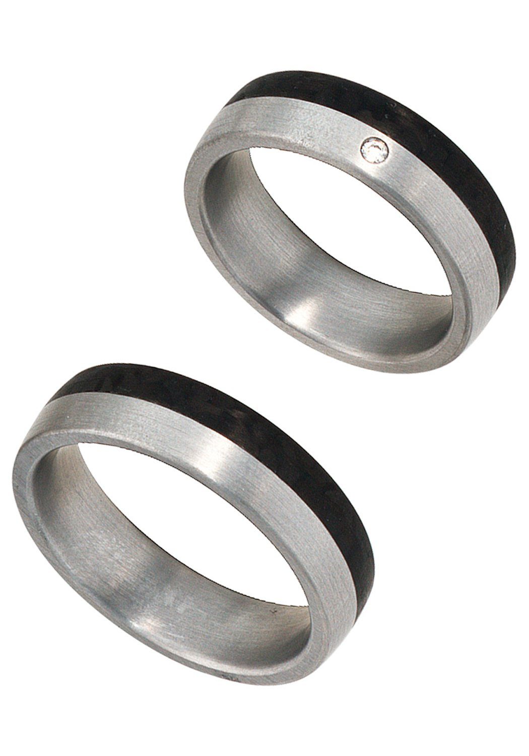 JOBO Diamantring, Edelstahl und Carbon m...