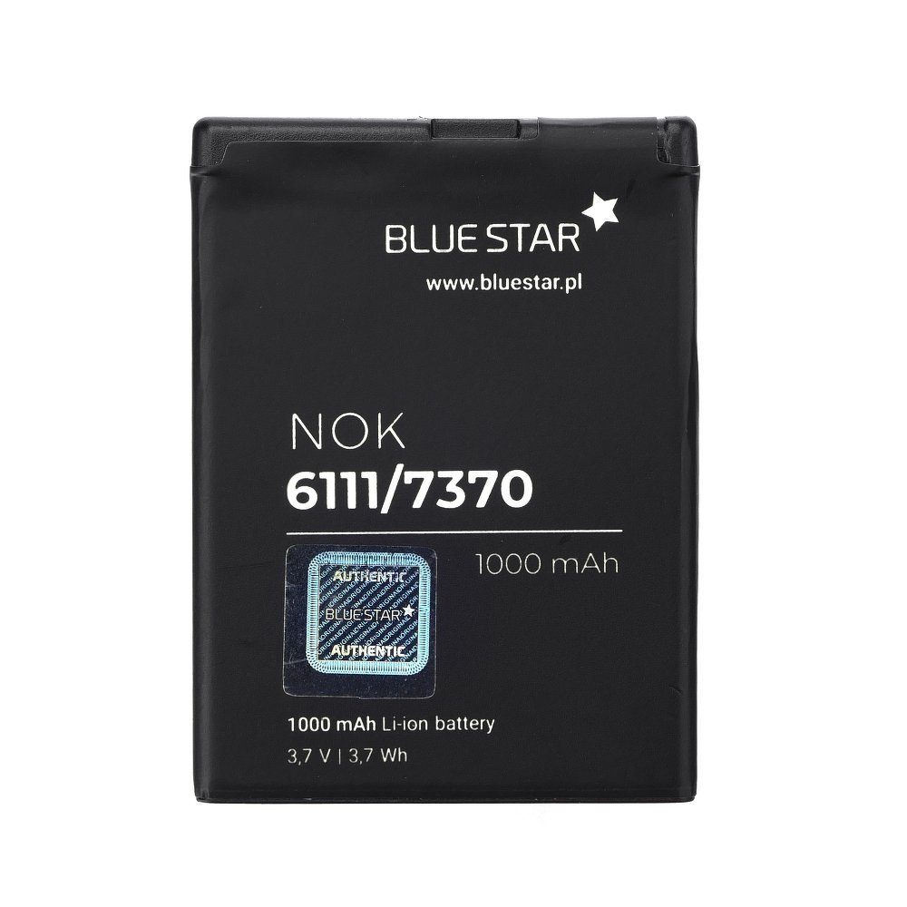 BlueStar Bluestar Akku Ersatz kompatibel mit Nokia 6111 / 7370 / N76 / 2630 / 2760 / N75 / 2600 Classic 1000 mAh Austausch Batterie Accu BL-4B Smartphone-Akku