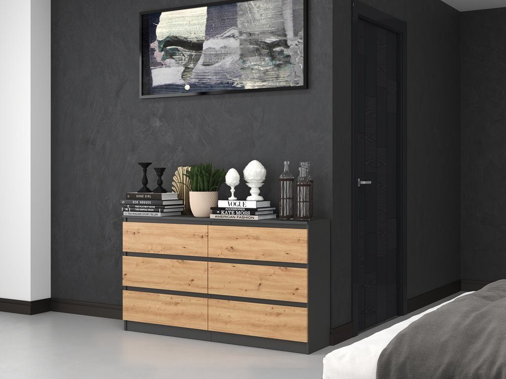 ibonto Kommode Multifunktionales Sideboard für Wohnzimmer, Schlafzimmer Kommode – Bild 4 von 5