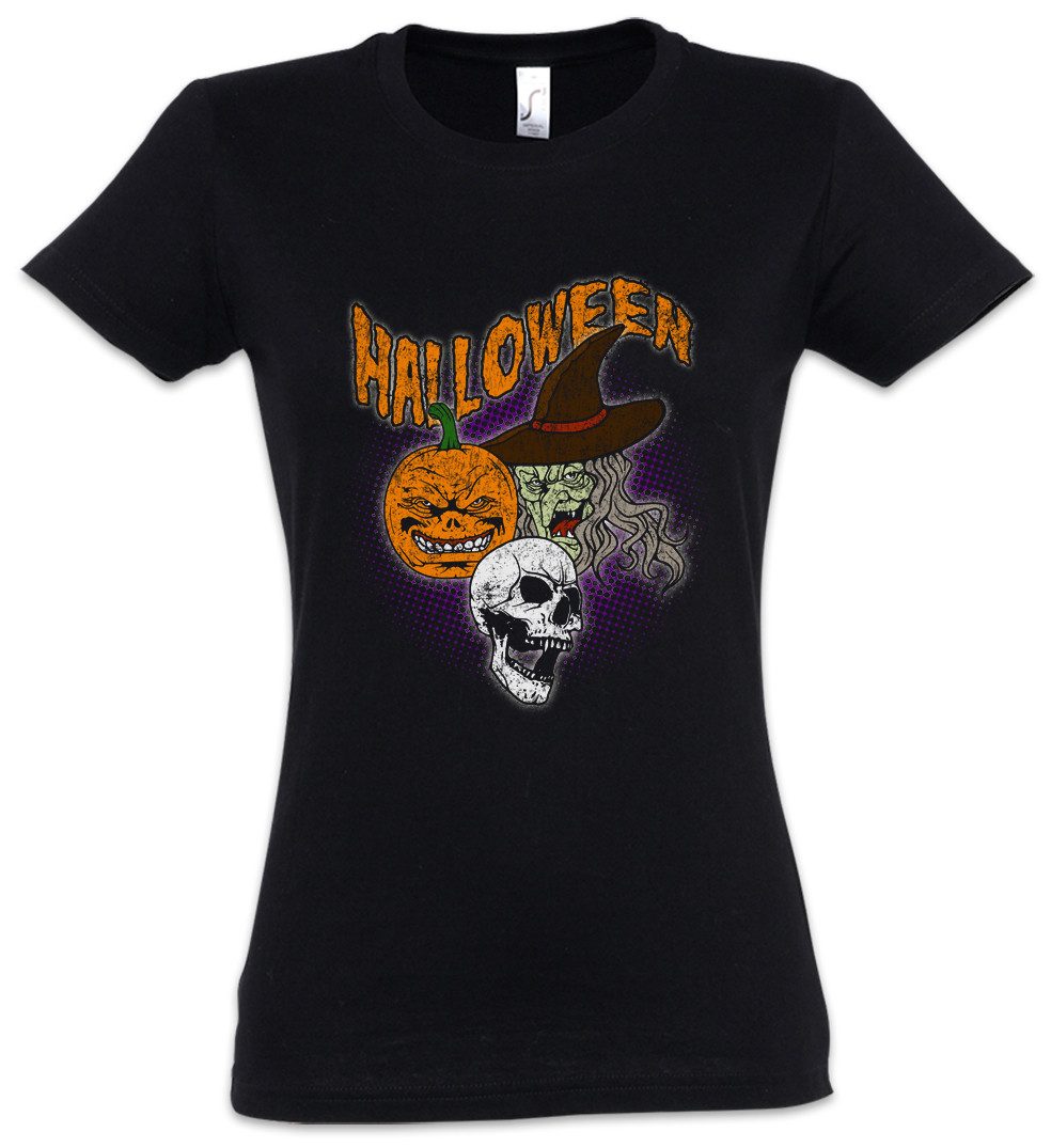 Urban Backwoods Print-Shirt Halloween Faces Damen günstig online kaufen