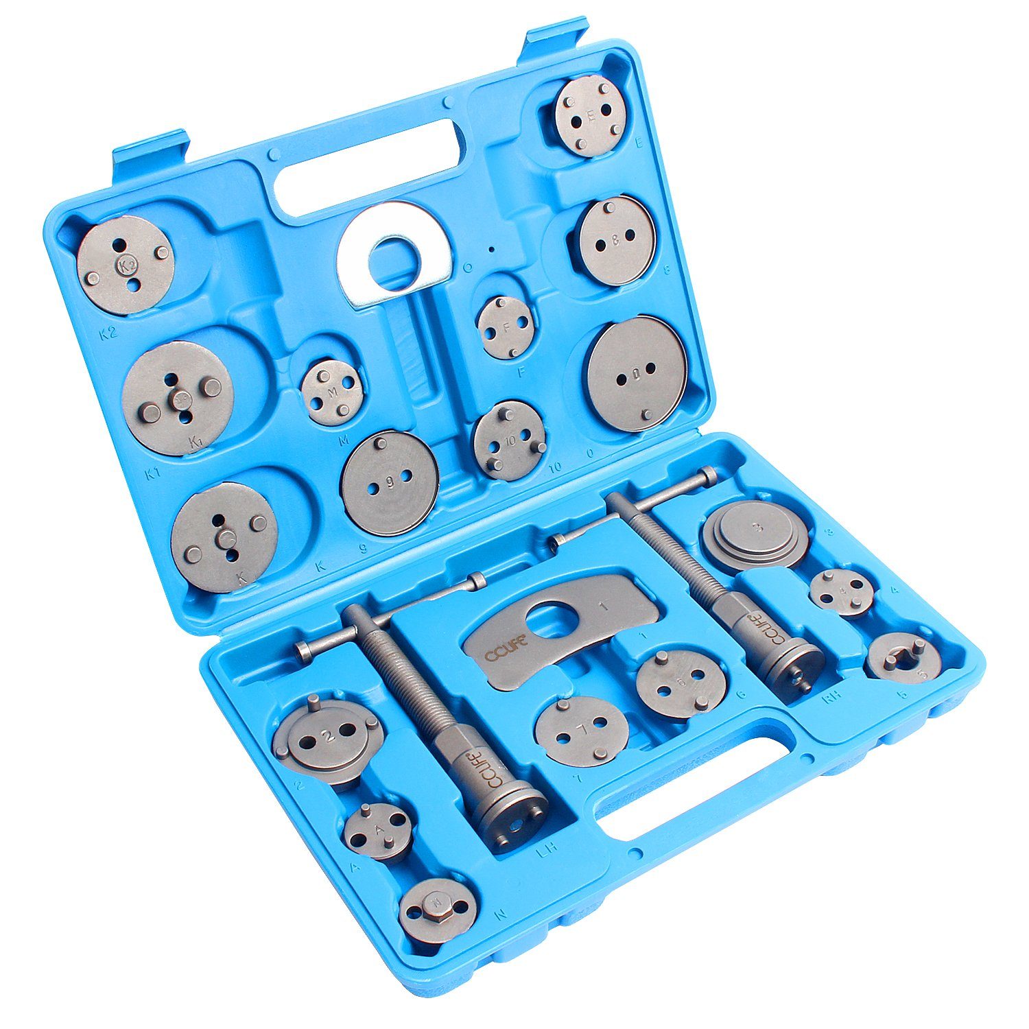 CCLIFE Montagewerkzeug Bremskolbenrücksteller Set Bremskolben Rücksteller Werkzeug, B: 6 cm, L: 33 cm, (22-tlg)