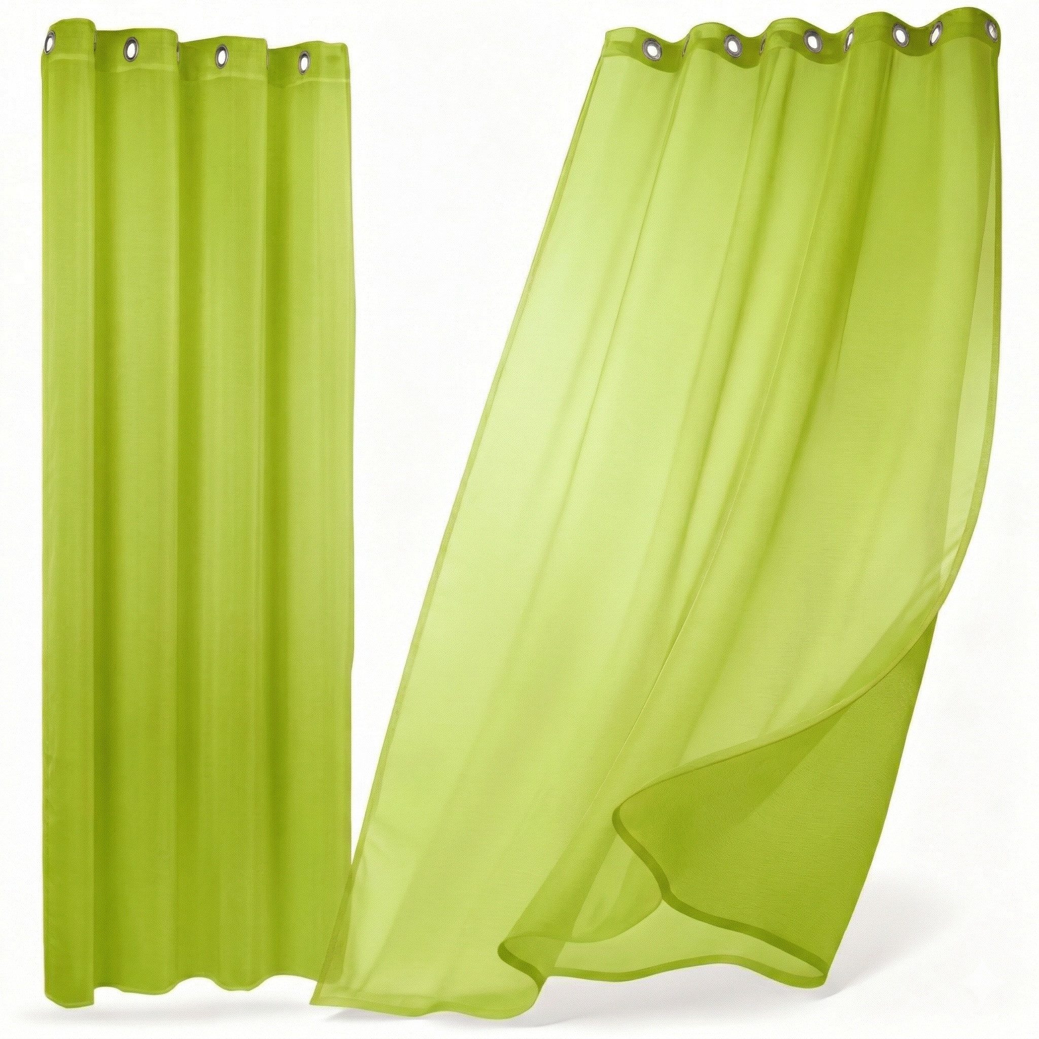 Beautex Gardine transparent Dolly, wählbar mit Kräusel- und Ösen- Aufhängung (2 St), Ösen, transparent