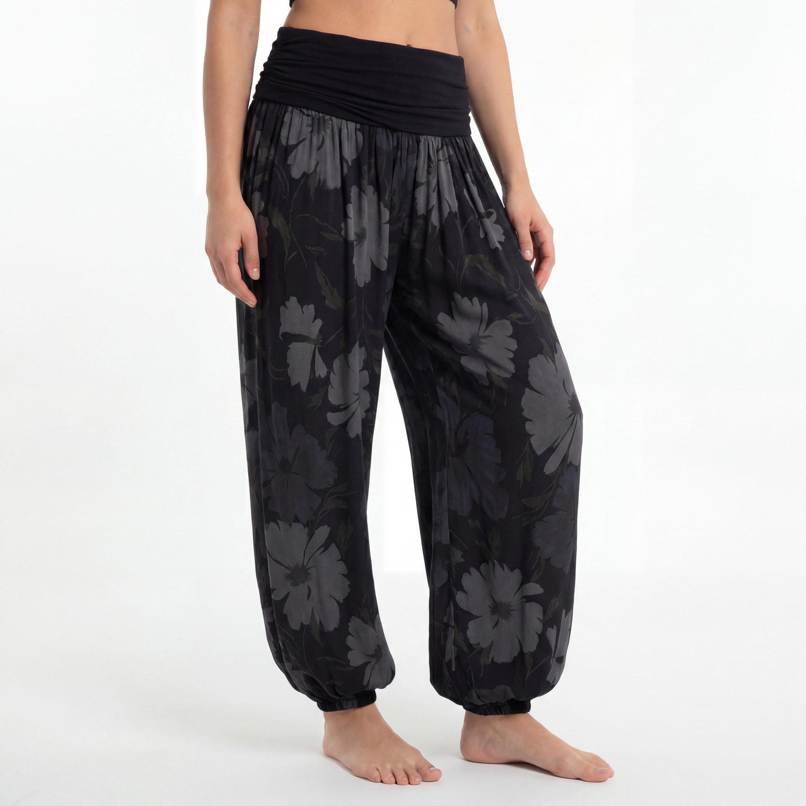 OriginalYou Haremshose Sommerhose luftig und leichte Pumphose für Damen mit elastischem Bund, sommerliches Design, Middle Waist