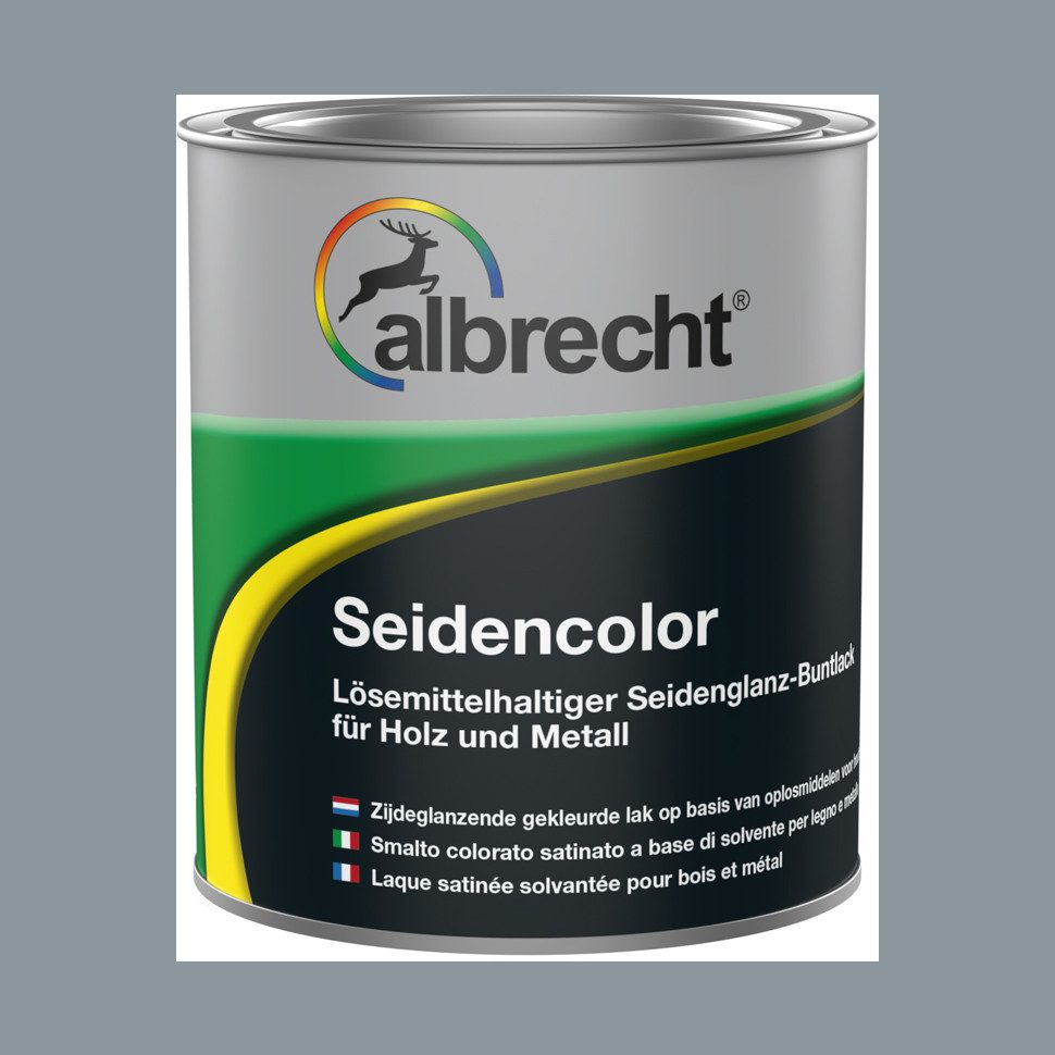 Lack Albrecht Acryl-Buntlack Seidencolor Glanzlack Seidenglänzend Lack Acryllack Buntlack 750 ml, ideal für Holz, Metall, Hart-PVC & Zink