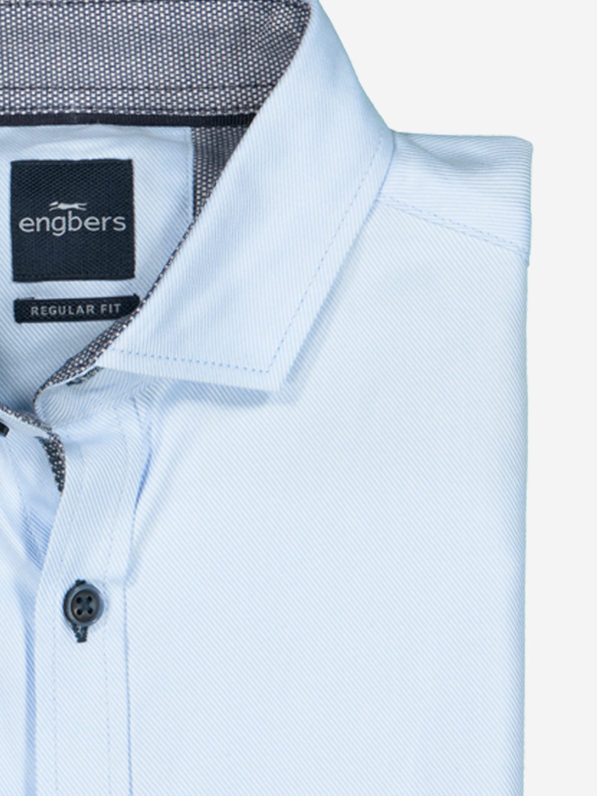 Engbers Langarmhemd engbers Herren Langarm-Hemd strukturiert, Hellblau günstig online kaufen