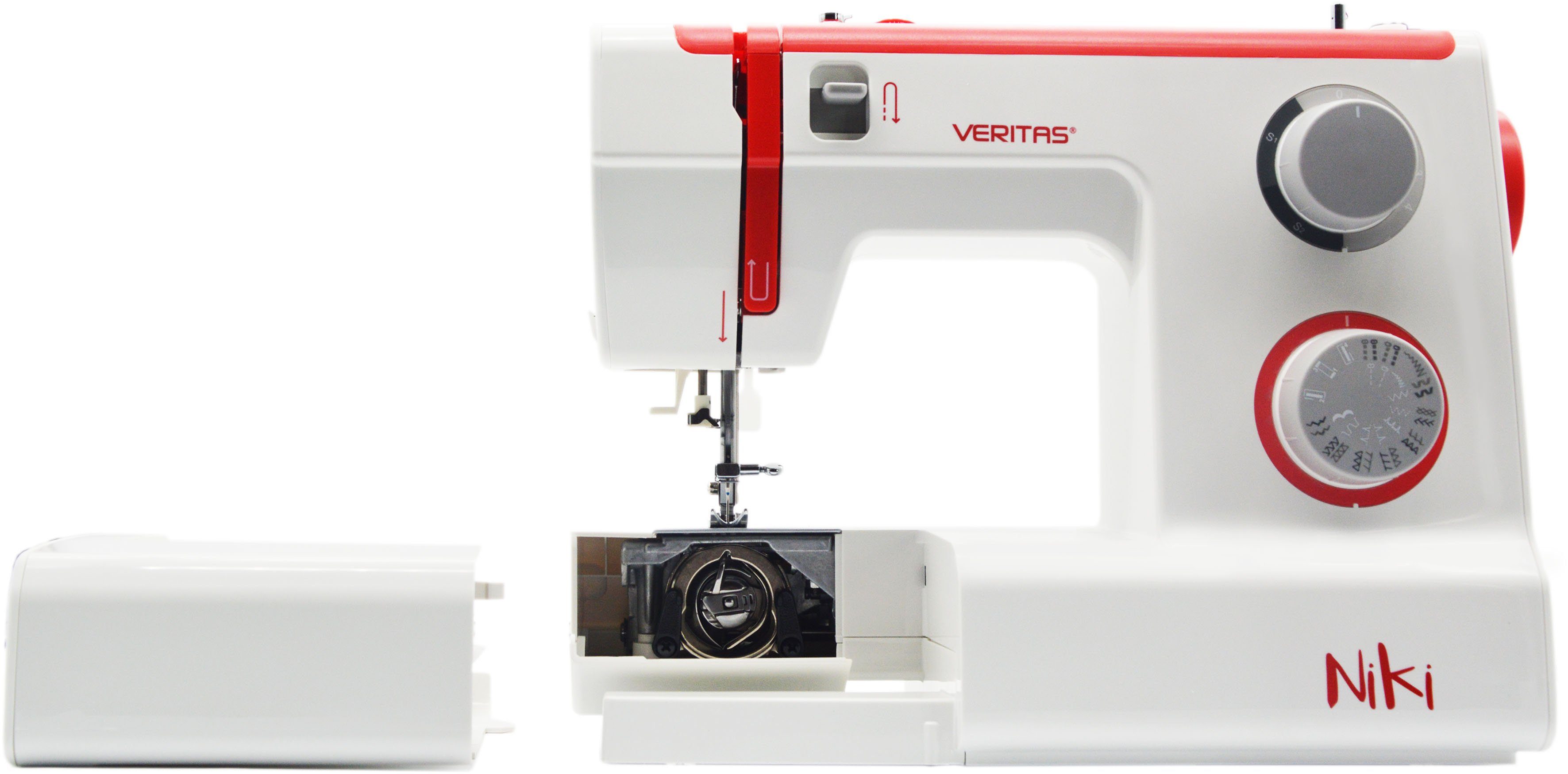 Veritas Freiarm-Nähmaschine Niki, 23 Programme, Künstlerin für Anfänger, Fortgeschrittene & Profis