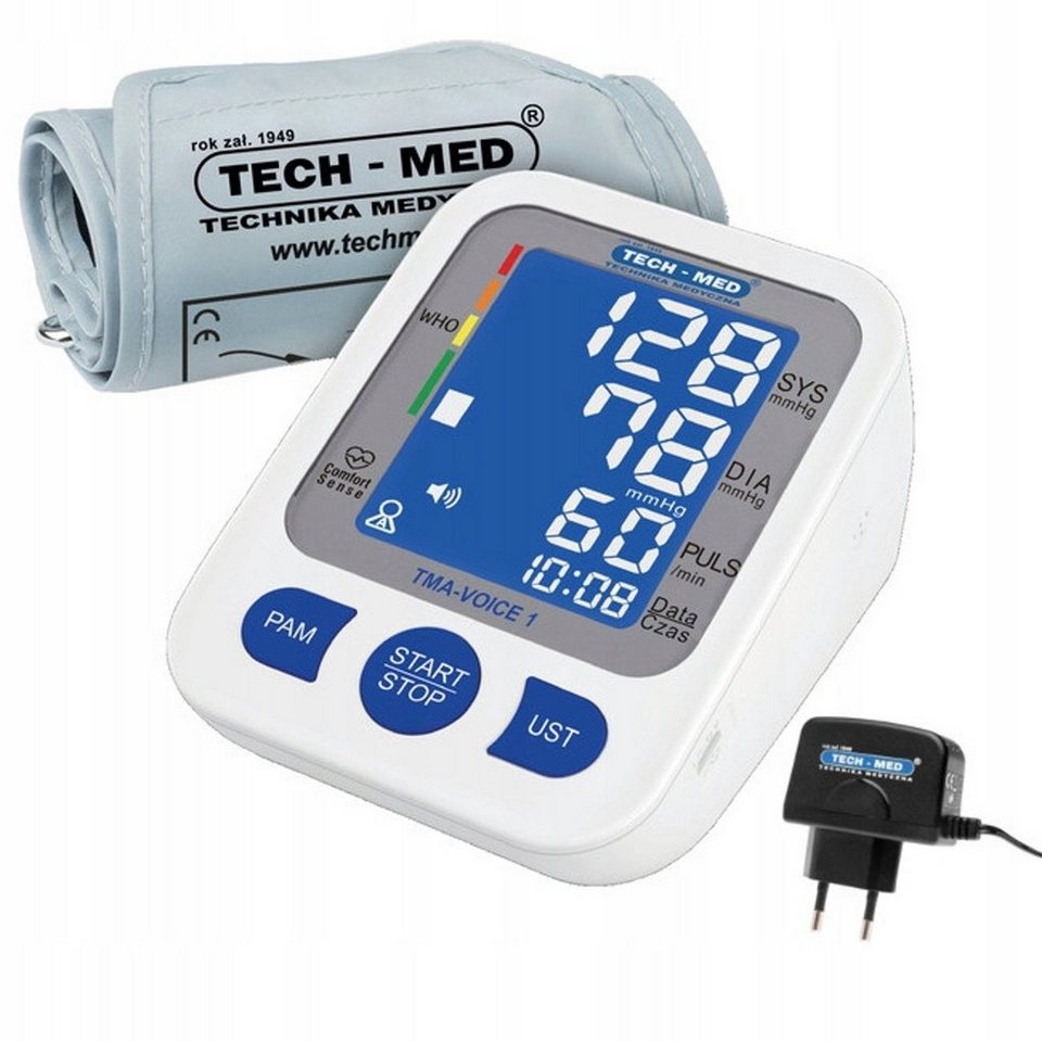 Tech-Med Oberarm-Blutdruckmessgerät, Oberarm-Blutdruckmessgerät mit  Sprachfunktion