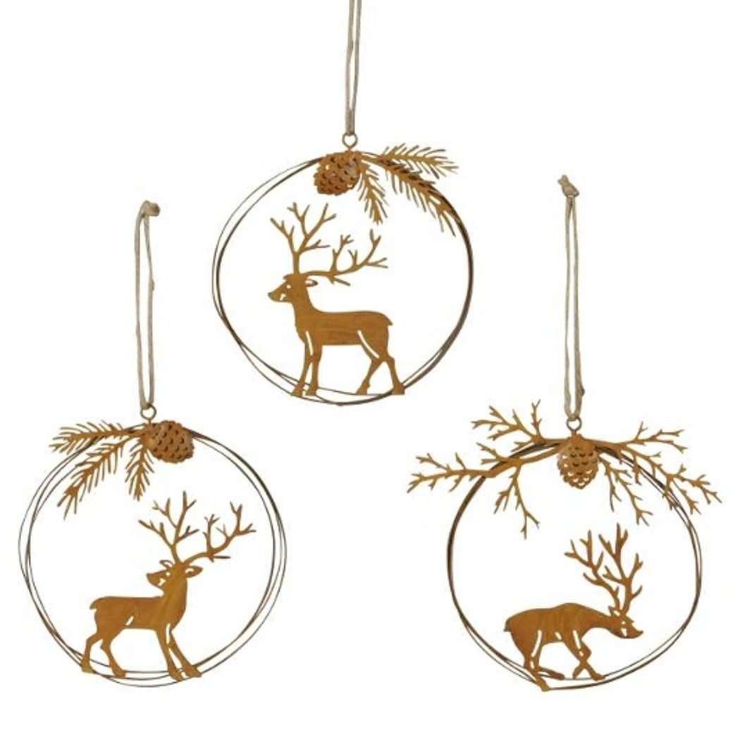 Macosa Home Dekohänger Dekohänger Set, 3 Tannenbaumschmuck Winter Weihnachten Deko Hängedekoration (3 St), Winterdeko Christbaum