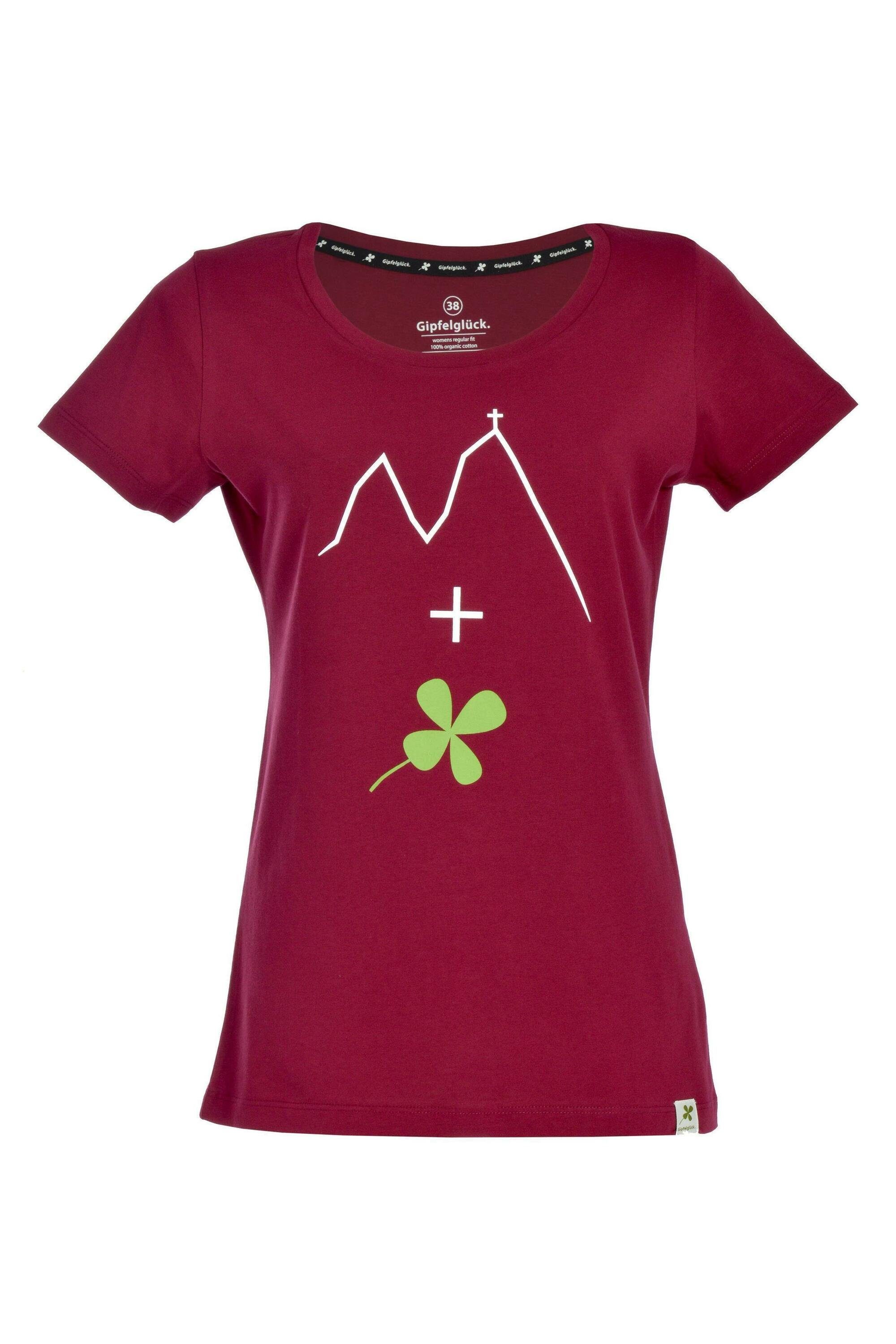 Gipfelglück T-Shirt Brigida für Damen, aus Bio-Baumwolle Berry