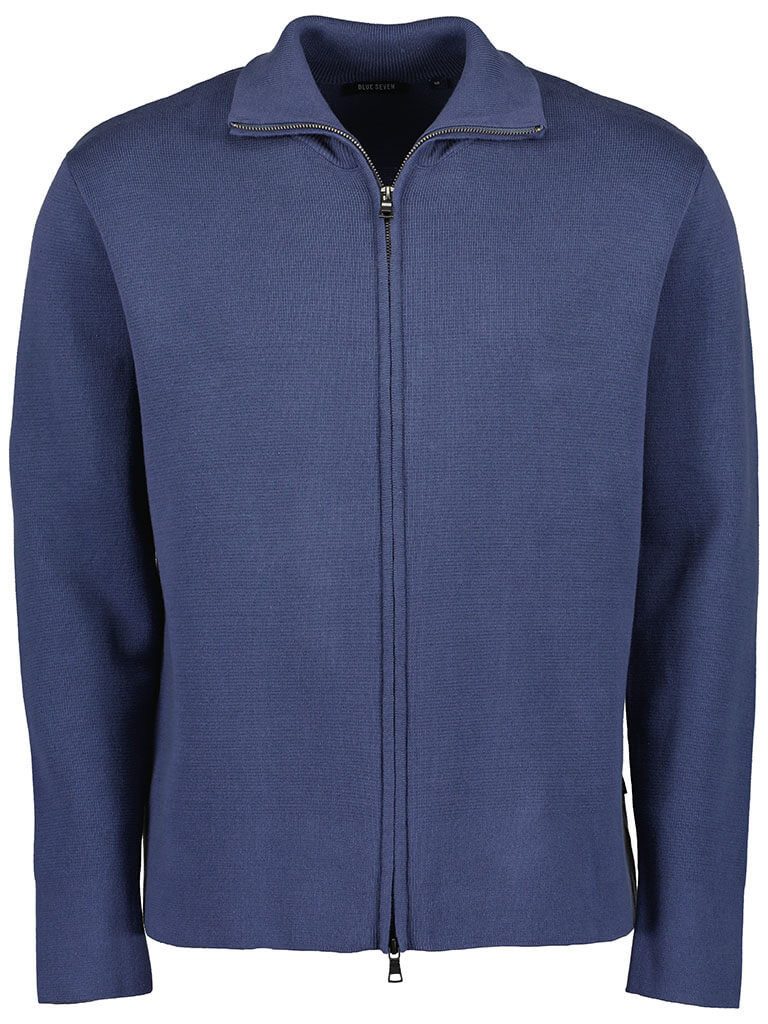 Blue Seven Strickjacke Herren Jacke Unifarben mit Stehkragen und Reißversch günstig online kaufen