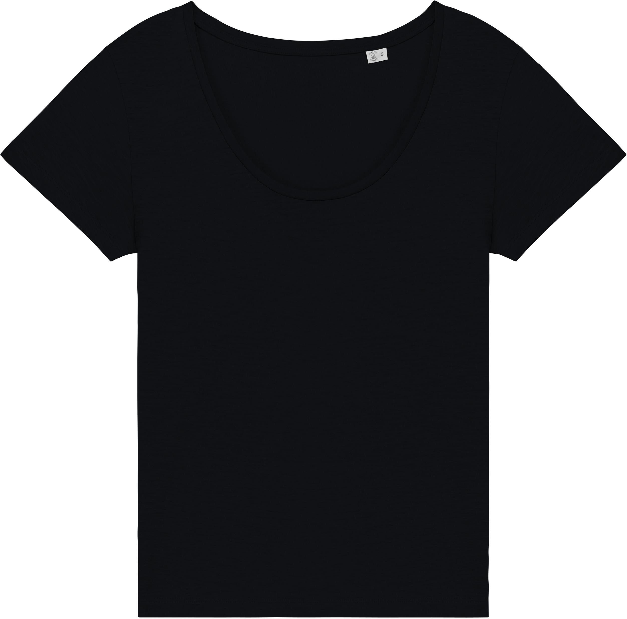Rundhalsshirt Umweltfreundliches Damen-Slub-T-Shirt