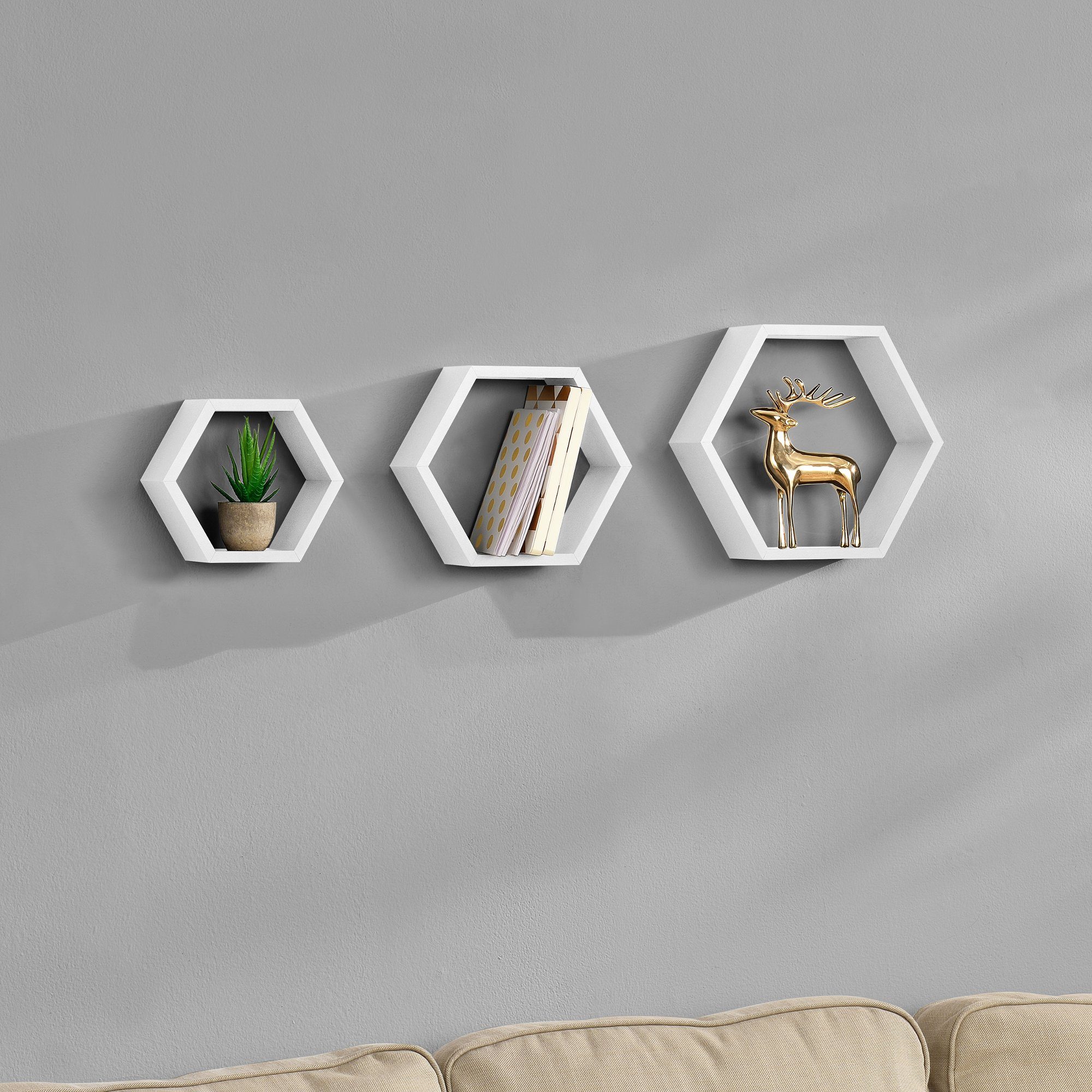 en.casa Wandregal, »Lyngdal« Design Hängeregal Bücherregal günstig online kaufen