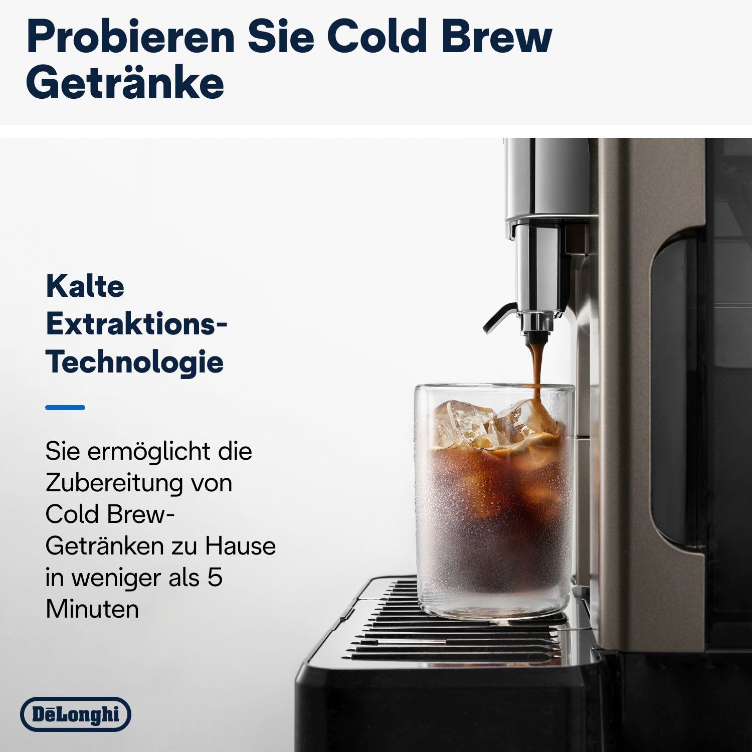 De'Longhi Kaffeevollautomat Cold Titan Extraction ECAM450.86.T, Brew Eletta Explore