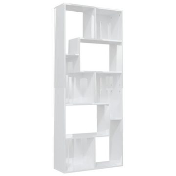 furnicato Bücherregal Hochglanz-Weiß 67x24x161 cm Holzwerkstoff