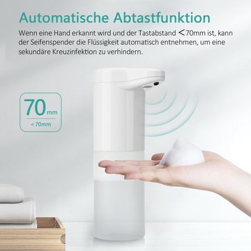 EMKE Seifenspender Automatisch 500ml Seifenspender, Berührungslos Seifenspender Infrarot, Geeignet für Küche Badezimmer, Schule, Hotel, Restaurant