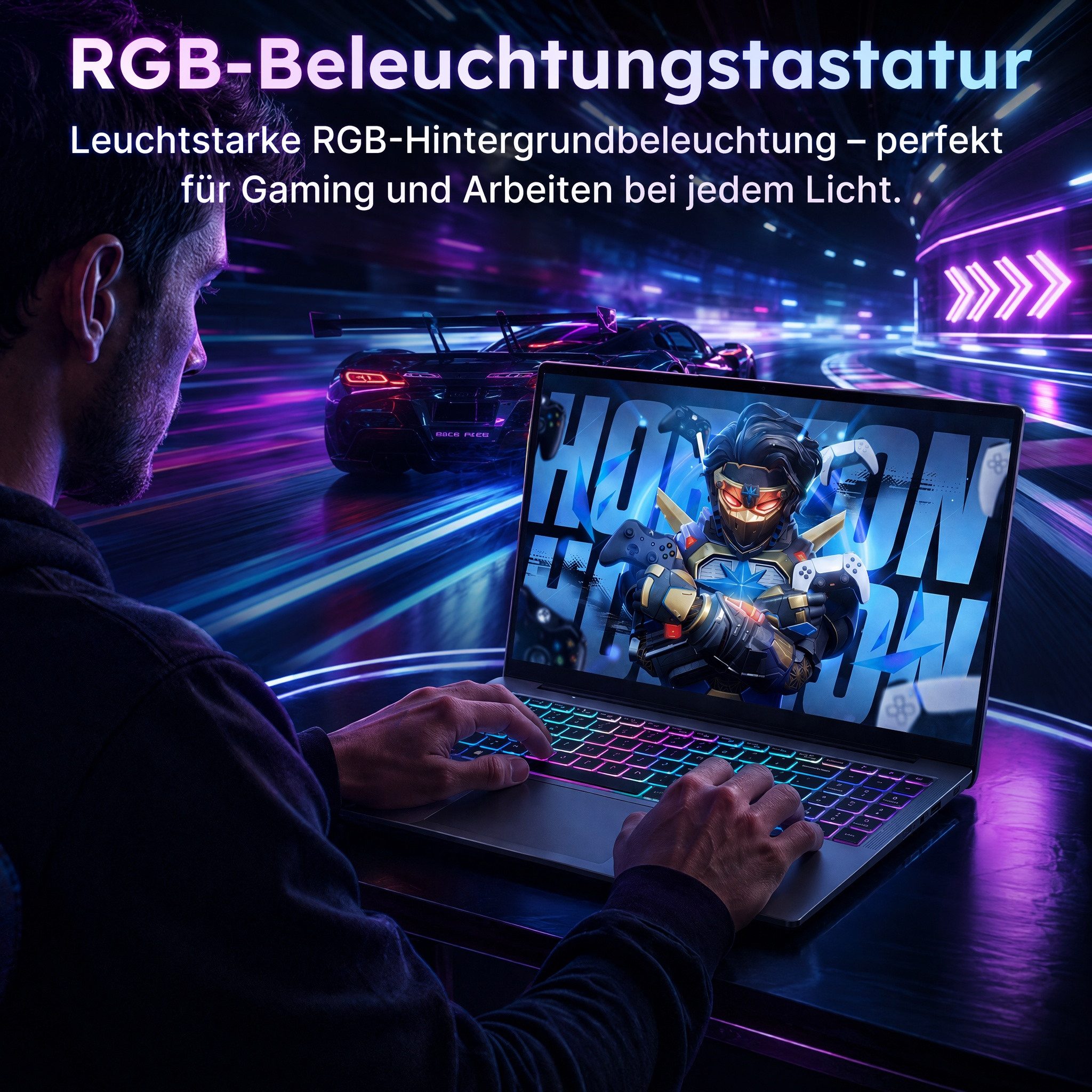 MENGHU Intel Core i7 Laptop 16 Zoll 3K-Display 16GB RAM 512GB SSD Notebook (Intel Core i7, 16 GB, 512 GB SSD, 4-core CPU) – Bild 5 von 5