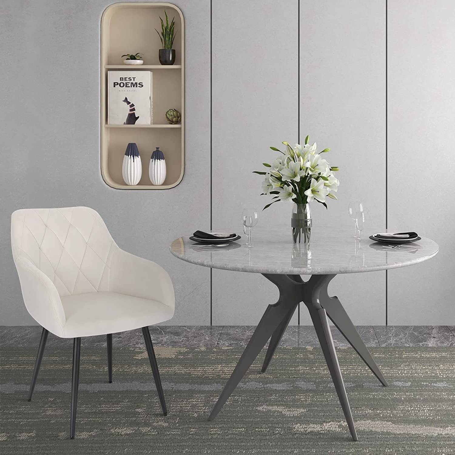 Woltu Esszimmerstuhl (1 St), mit Samtbezug, Küchenstuhl, mit Metallbeinen günstig online kaufen