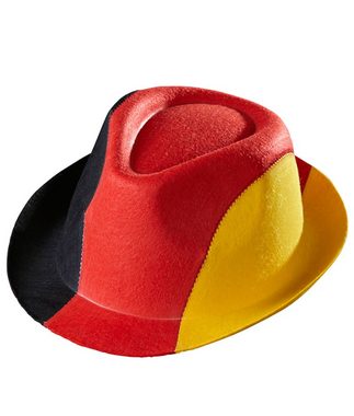 Karneval-Klamotten Kostüm Party Hut Deutschland mit Schnurrbart, Weltmeisterschaft WM EM Fan Artikel Fußball Party