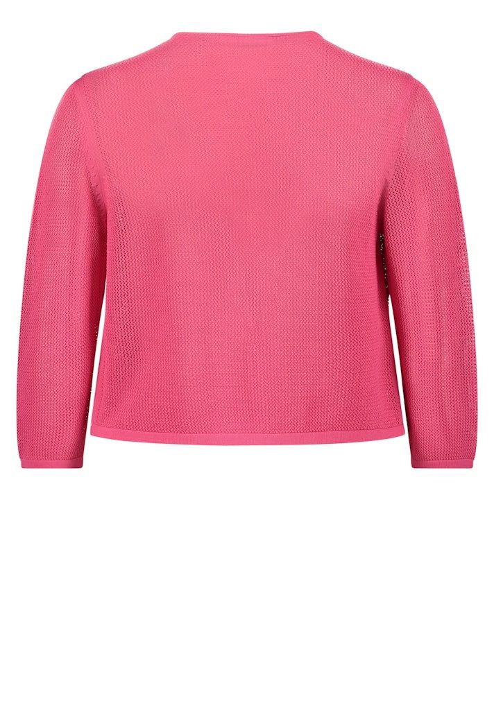 Betty Barclay Strickweste Strickjacke Kurz 3/4 Arm Pink Flambé