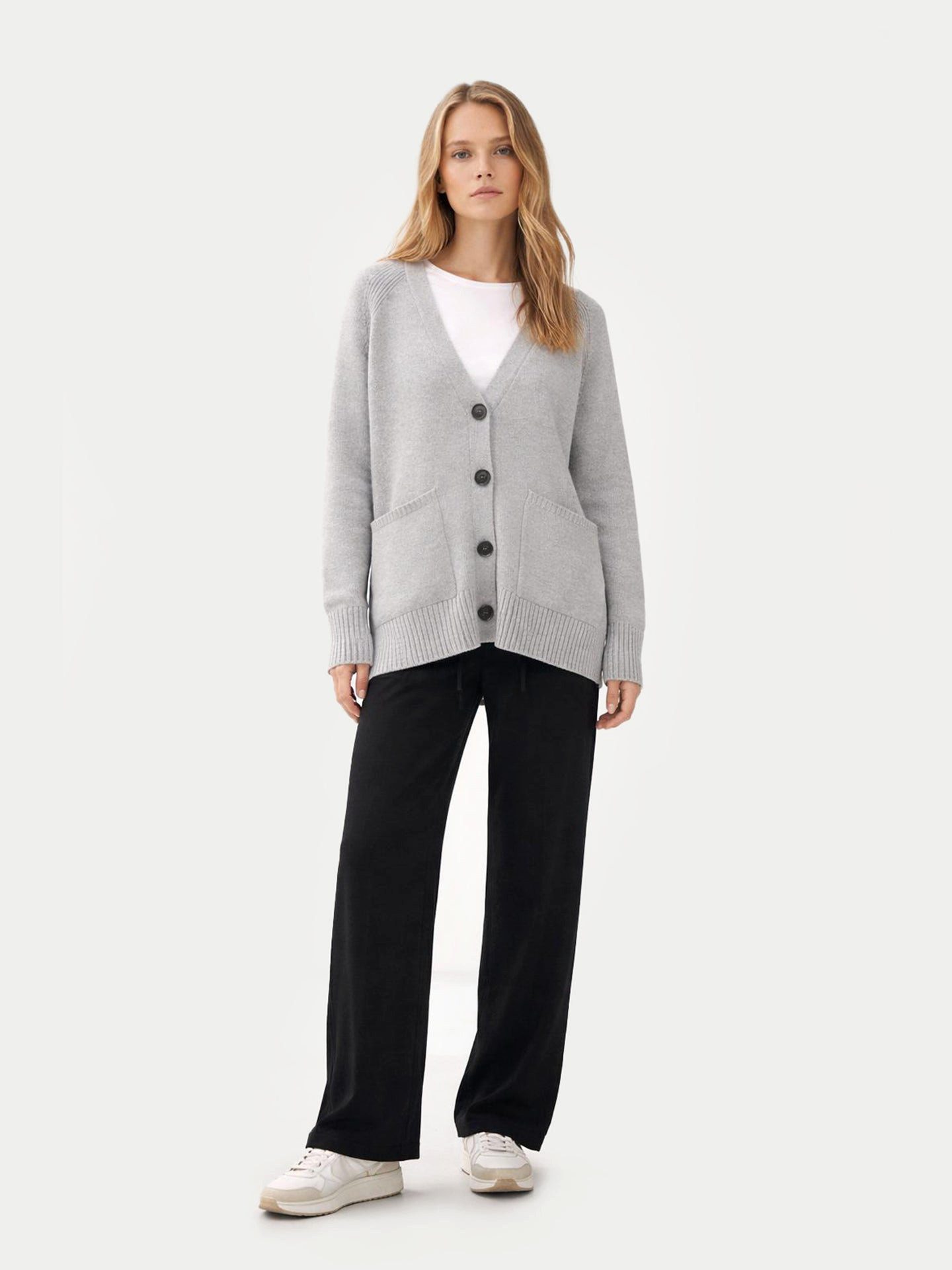GOBI Cashmere Cardigan Lockerer Kaschmir-Cardigan mit Knöpfen
