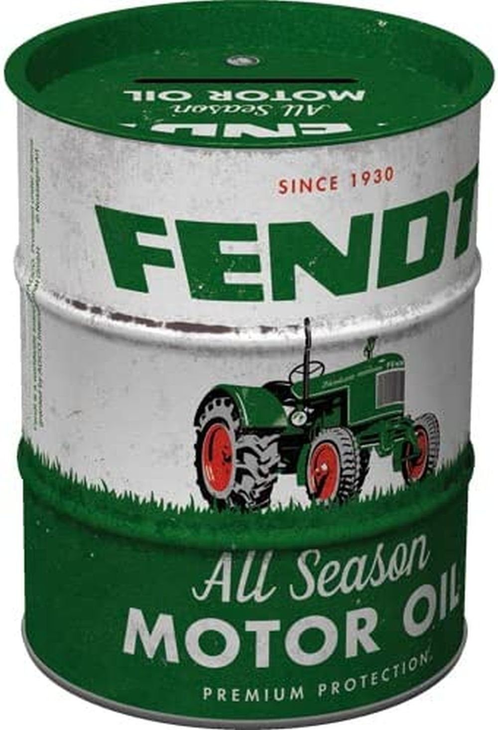 Nostalgic-Art Spardose Ölfass - Fendt - All Season Motor Oil