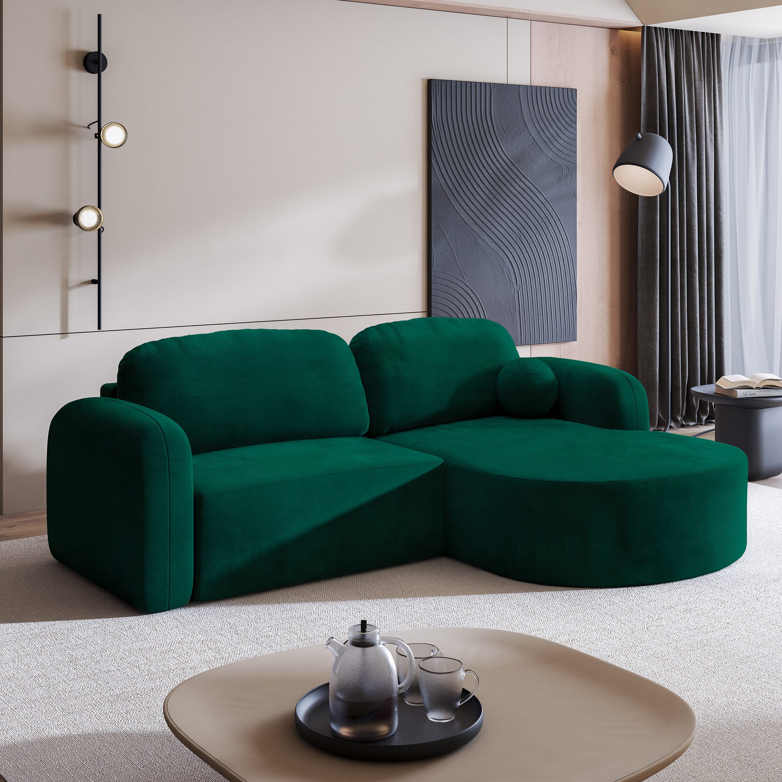 Masseno Ecksofa AMILIA mit Schlaffunktion L-Form, günstig online kaufen