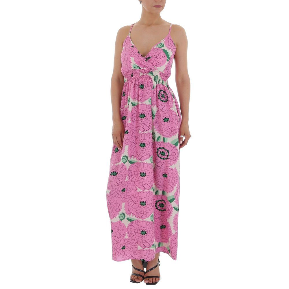 Ital-Design Sommerkleid Damen Freizeit Wickeloptik Geblümt günstig online kaufen