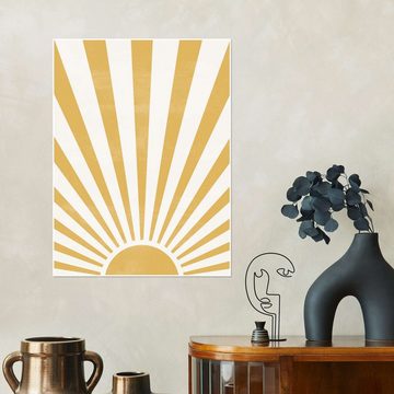Posterlounge Poster Olga Telnova, Minimalistische Sonne, Wohnzimmer Boho Grafikdesign