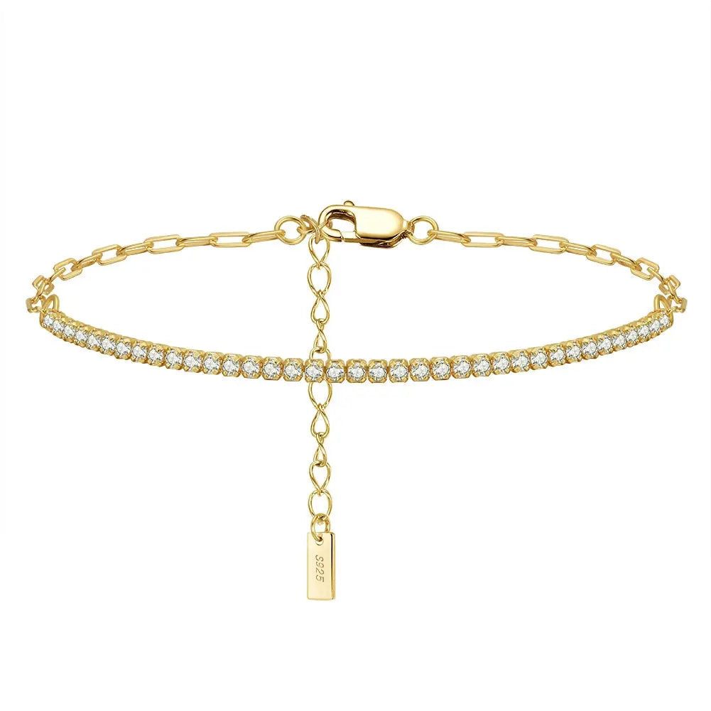 Tennisarmband Suzan Gold® Vergoldetes Armband aus 925 Silber mit Zirkonia &
