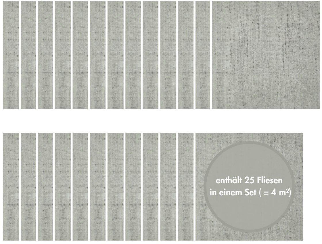 25 Höhe: qm) Stück 40x40 Nadelfilz, cm, quadratisch, selbstklebend, Paris Teppichfliese 4 Andiamo, mm, strapazierfähig, beige/grau robust (4 &