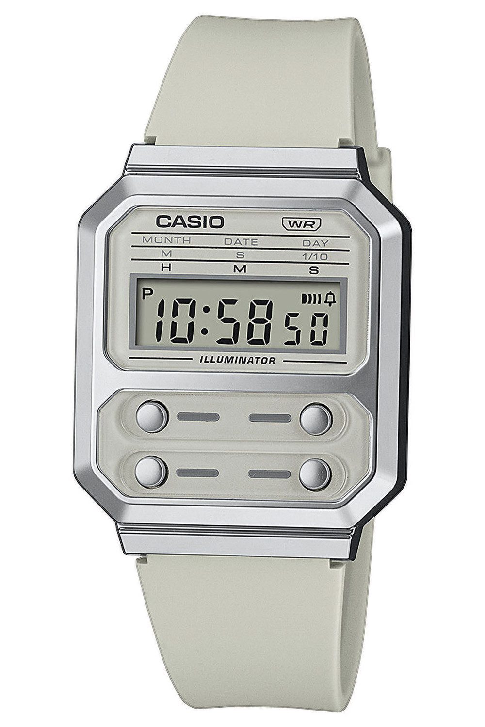 CASIO VINTAGE Digitaluhr Vintage Edgy Hellgrau