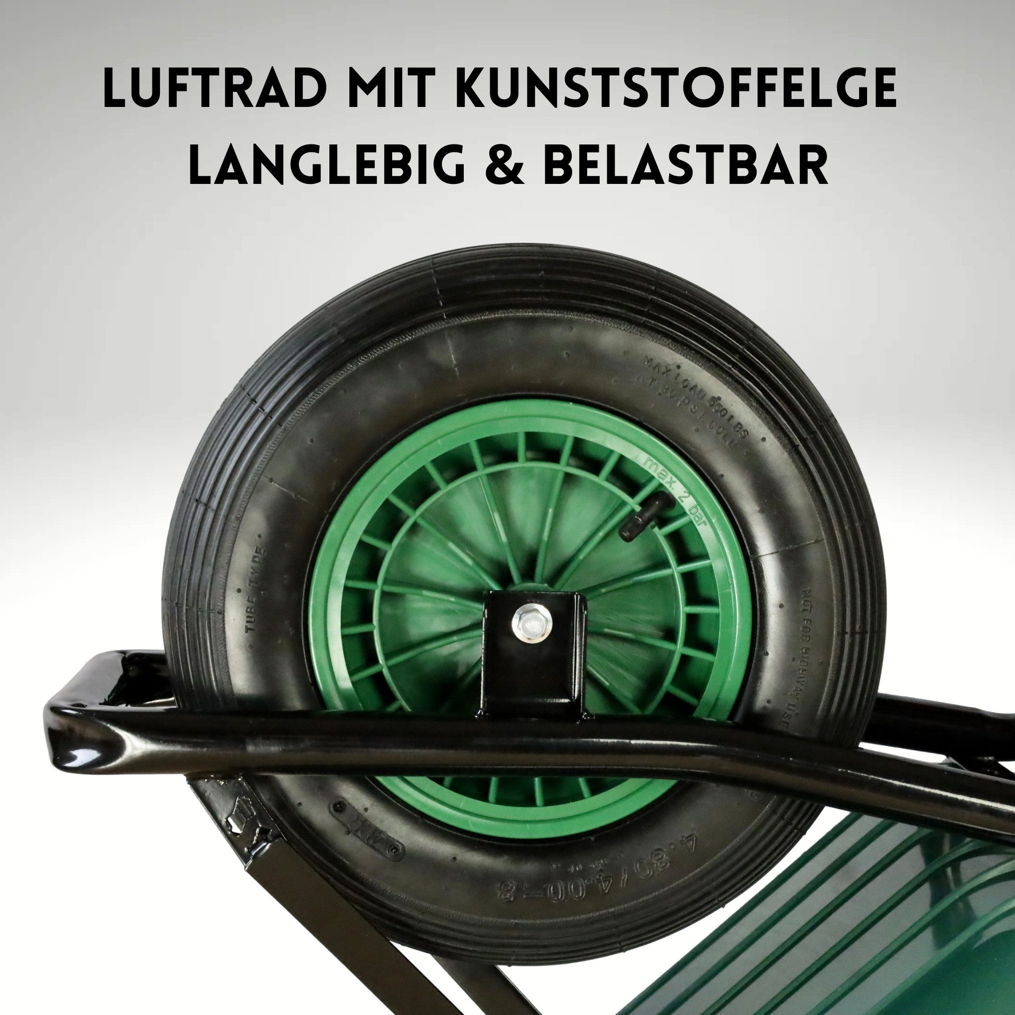 Frosal Ersatzrad FROSAL Schubkarrenrad Luftrad 400(380)mm,  Ersatzrad 4.80/4.00-8 (1 St)