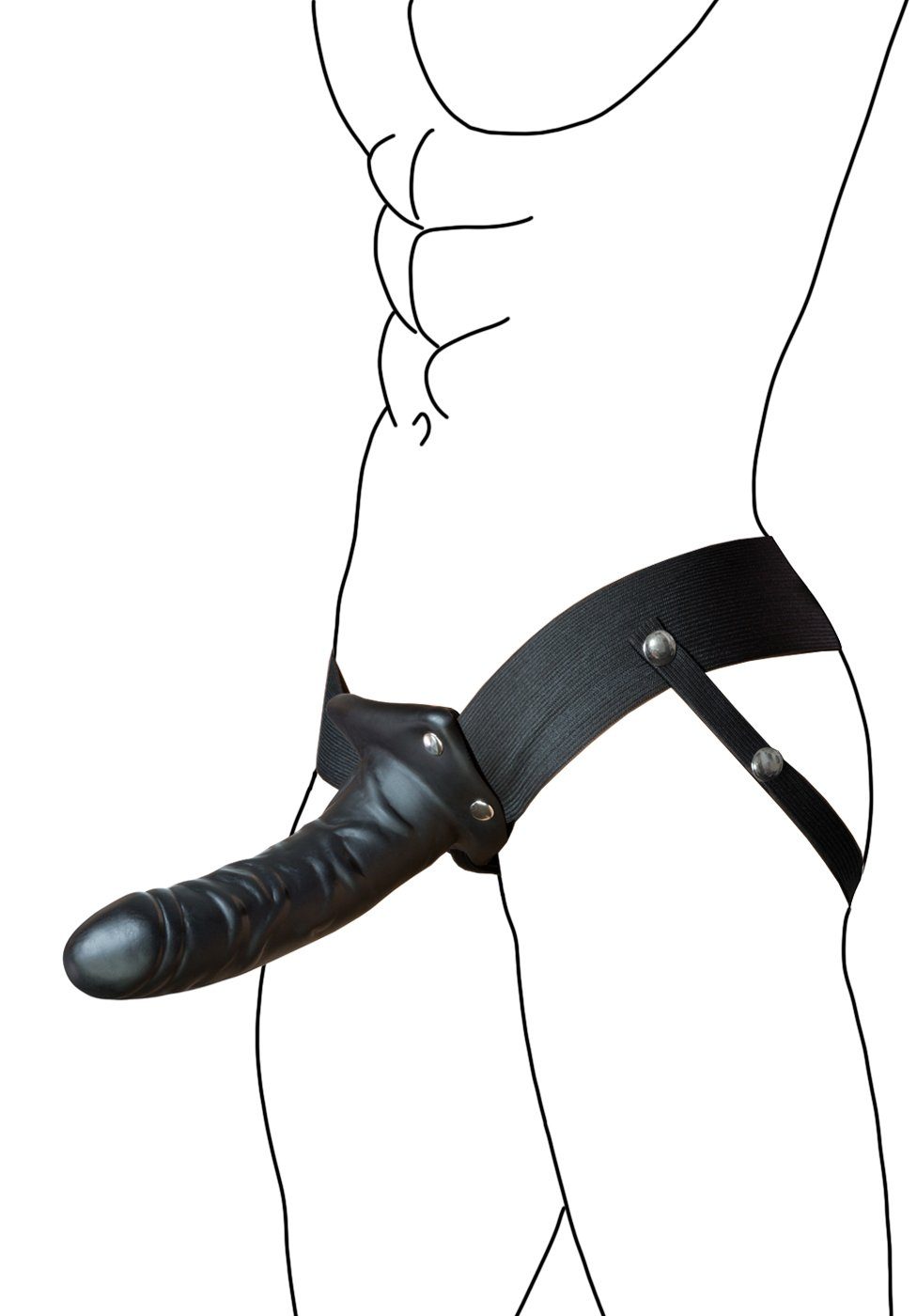 Dr. Skin Strap-on-Sleeve Strap-on Penishülle 16,5 cm - schwarz