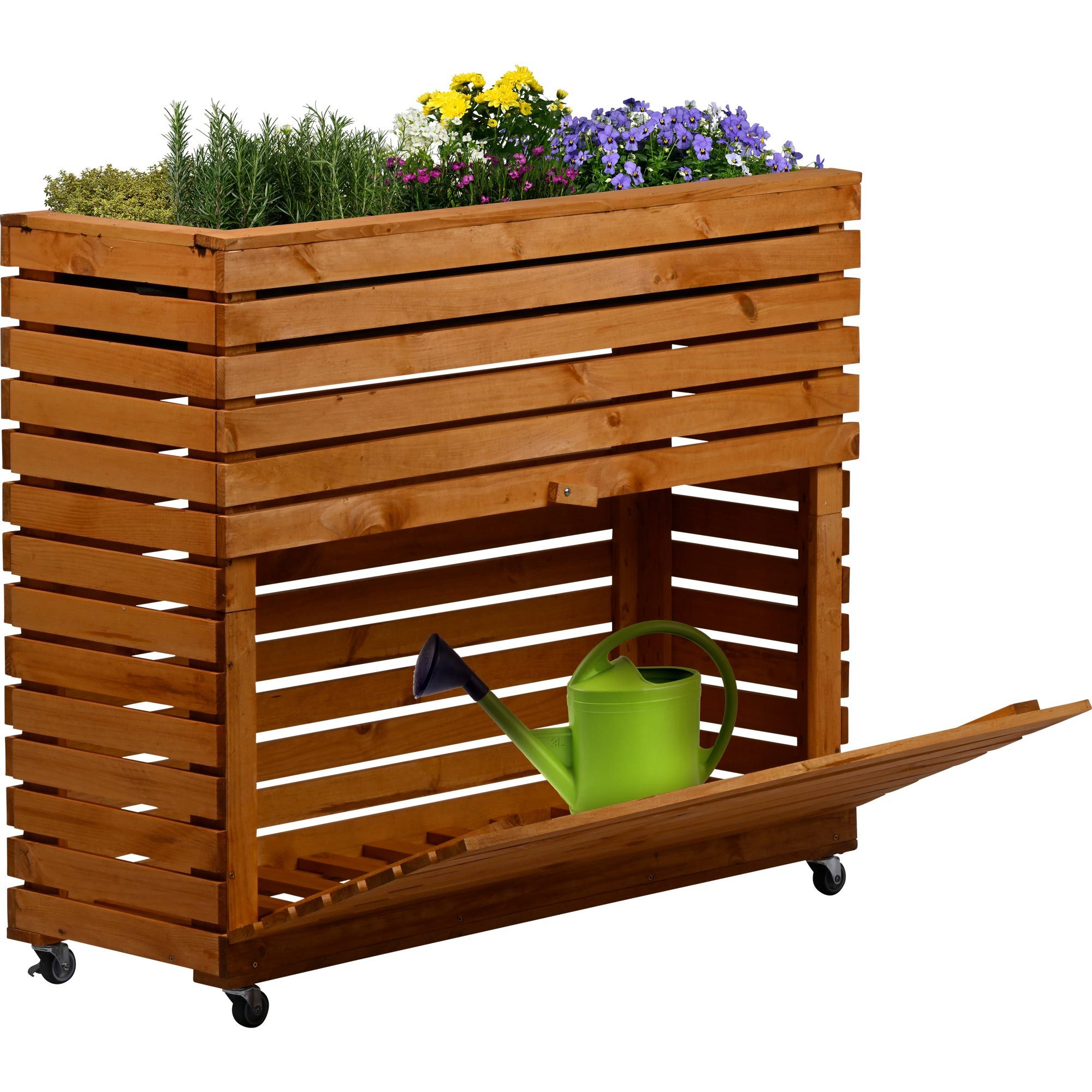 dobar Hochbeet "Rolla" Gr. XL, Braun, ca. 92 x 32,5 x 78 cm (L x B x H) groß und ca. 14,6 kg