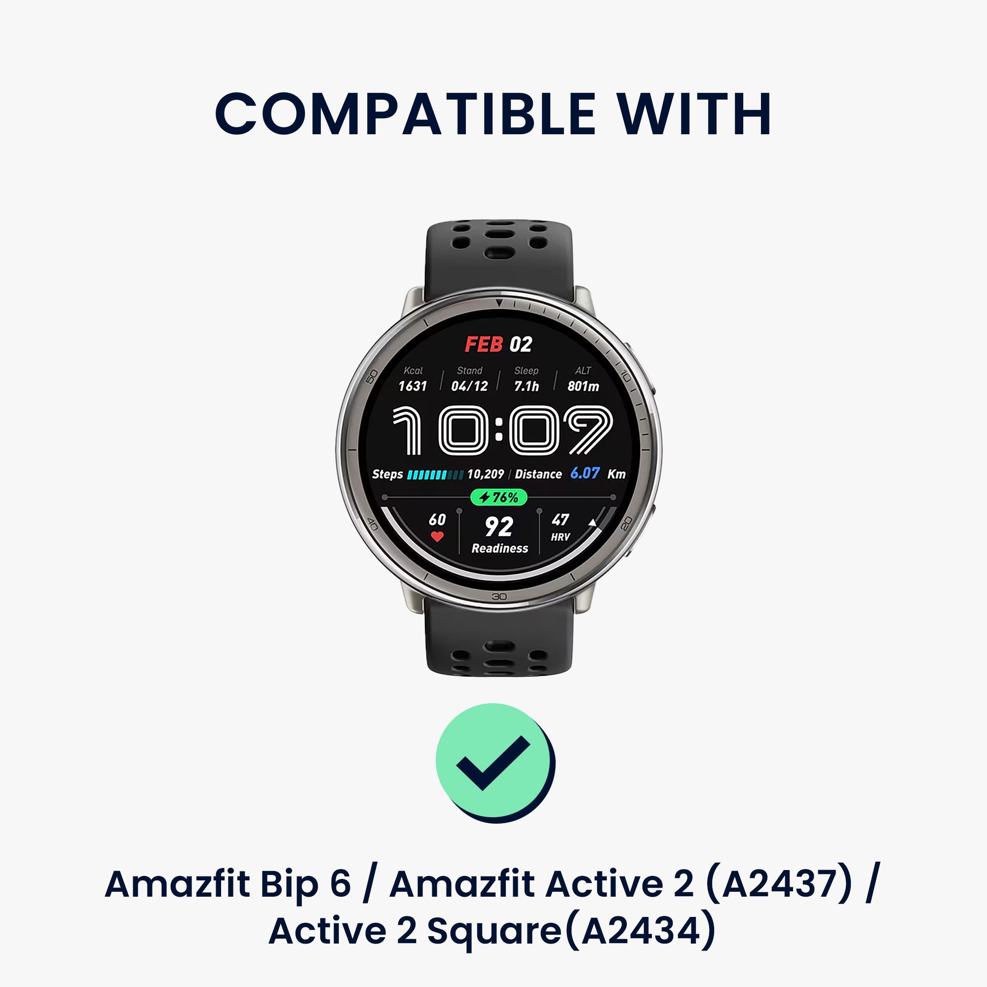 kwmobile USB Ladegerät für Amazfit Bip 6 / Amazfit Active 2 (A2437) / Active 2 Smartwatch-Ladekabel, (13.40 cm), Smart Watch Ladestation - Ladekabel mit Standfunktion