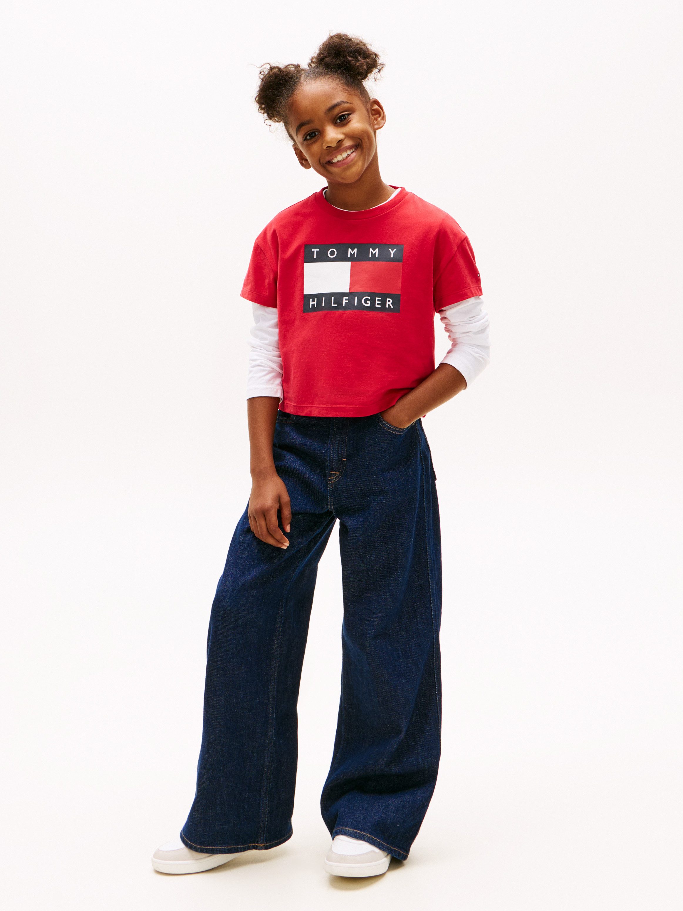 Tommy Hilfiger T-Shirt Kinder bis 16 Jahre, mit Rundhalsausschnitt – Bild 3 von 5