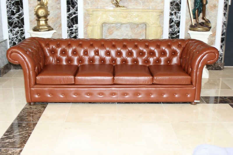 JVmoebel Chesterfield-Sofa, Sofa 4 Sitz Couch Sofas Couchen Chesterfield Kunstleder Sofort