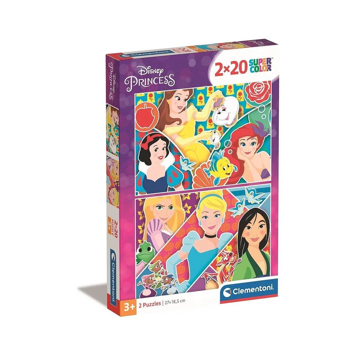 Clementoni® Lernspielzeug Disney Prinzessin 2x20 Teile Puzzle Clementoni