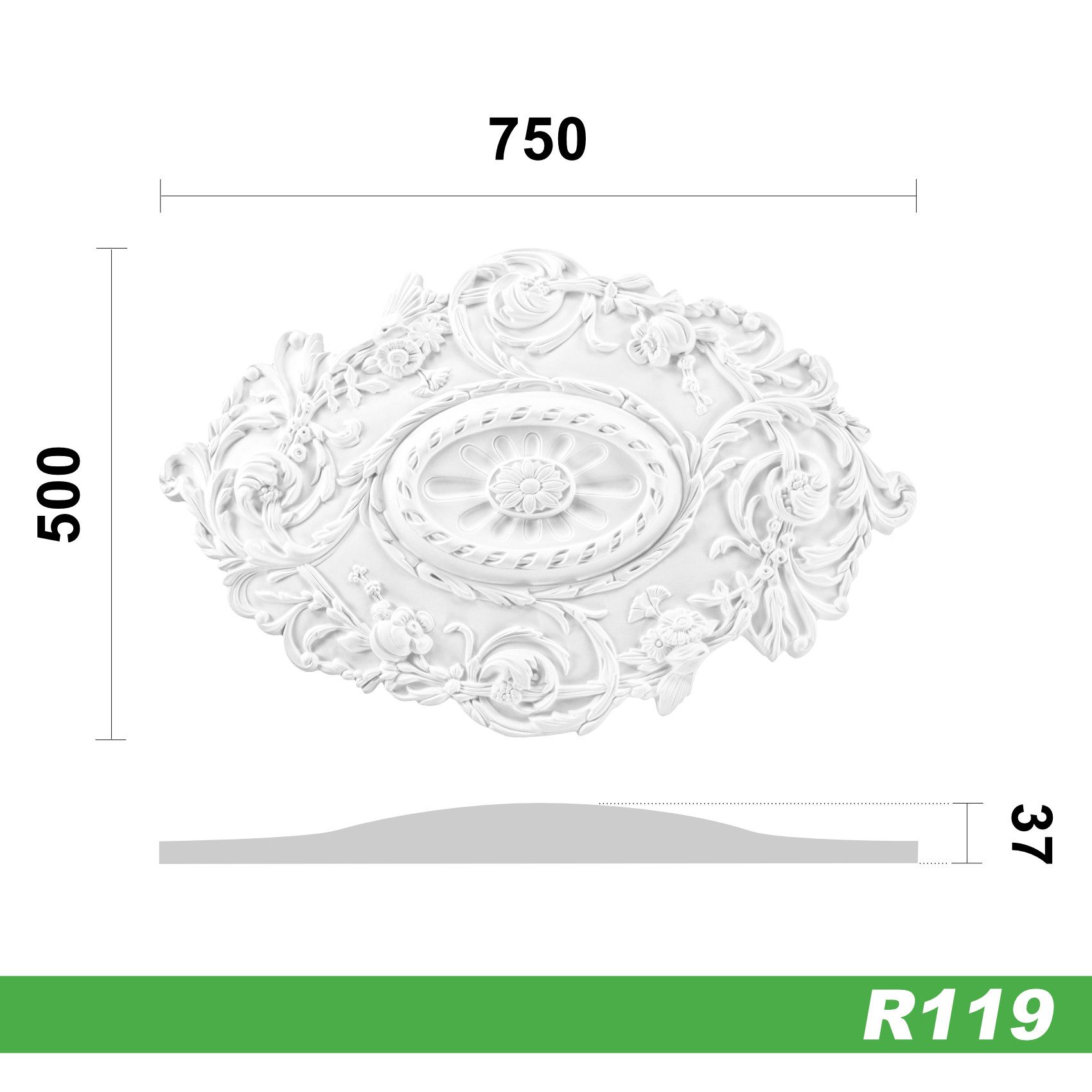 Grand Decor Wanddekoobjekt R119 (Stuckrosette aus günstig online kaufen