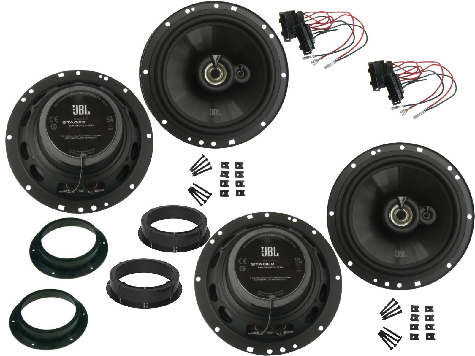 DSX JBL 3 Wege Lautsprecher Set für VW Sharan 7N Tür vorne hinten 960 W Auto-Lautsprecher (120 W)