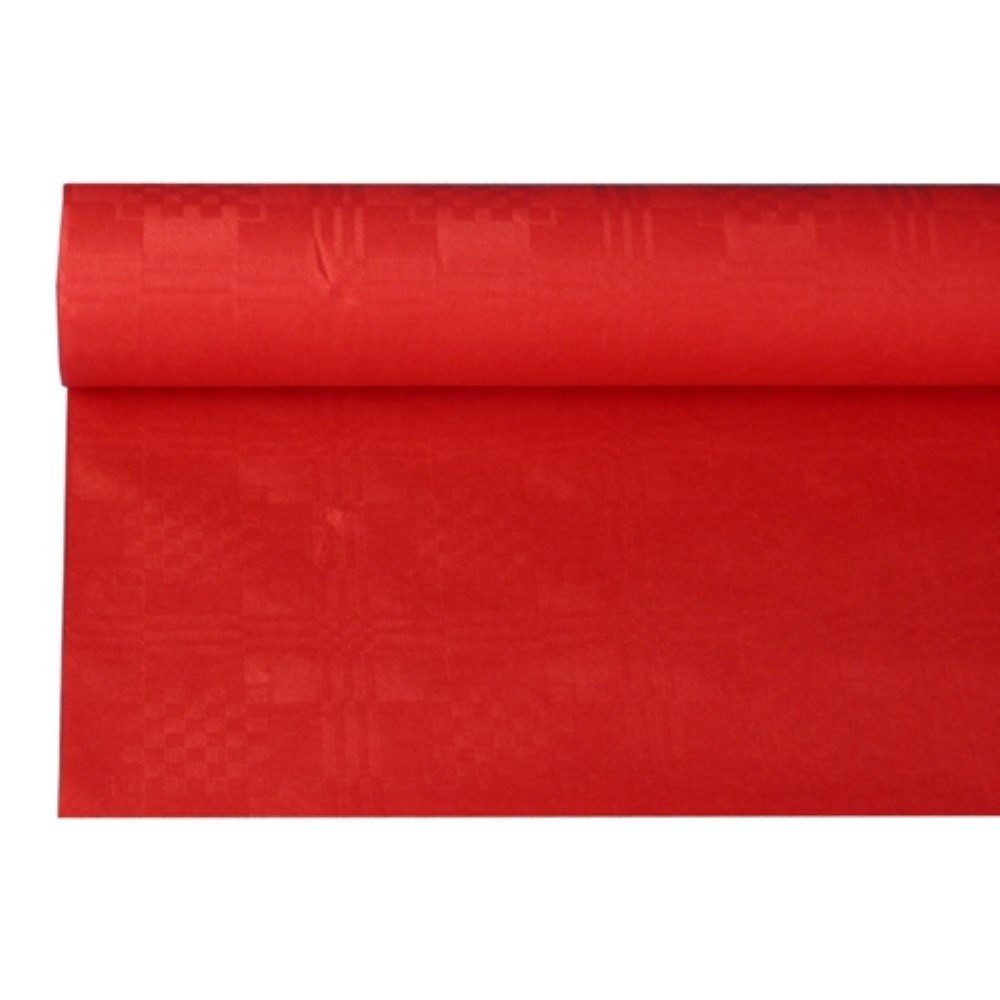PAPSTAR Tischdecke Papiertischtuch mit Damastprägung 8 m x 1,2 m rot günstig online kaufen