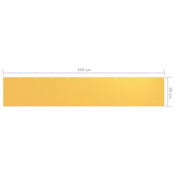 furnicato Sonnenschirm Balkon-Sichtschutz Gelb 90x500 cm Oxford-Gewebe