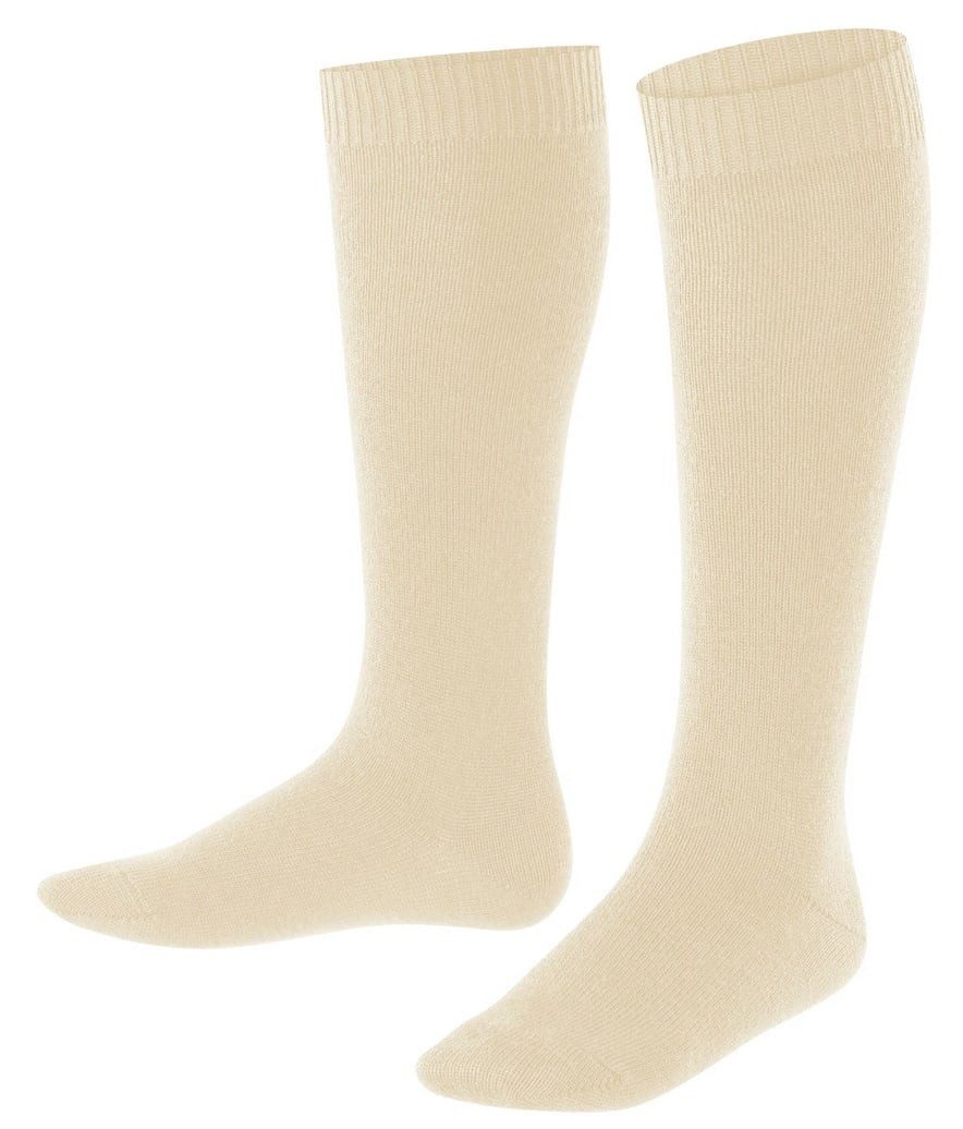 FALKE Kniestrümpfe Tagessocke Comfort Wool (wärmende Merinowolle) cremeweiss Kinder
