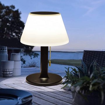 Bedee LED Tischleuchte LED Solar Tischleuchte Außen solar Tischlampe, 2 in 1 Solarladung USB Aufladung Dimmbar solar tischleuchte, LED fest integriert, Warmweiß, Tischlampe Outdoor für Garten Schlafzimmer Wohnzimmer Camping Tisch