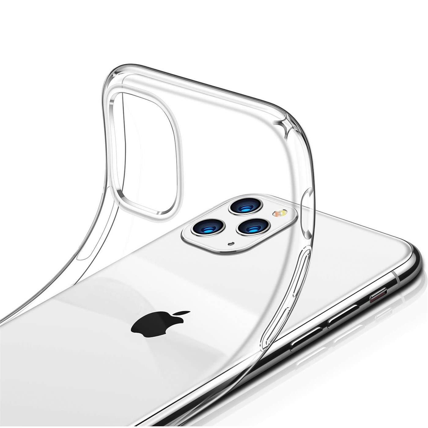 CoolGadget Handyhülle Transparent als 2in1 Schutz Cover Set für das Apple iPhone 13 Pro Max 6,7 Zoll, 2x Glas Display Schutz Folie + 1x TPU Case Hülle für iPhon – Bild 4 von 5