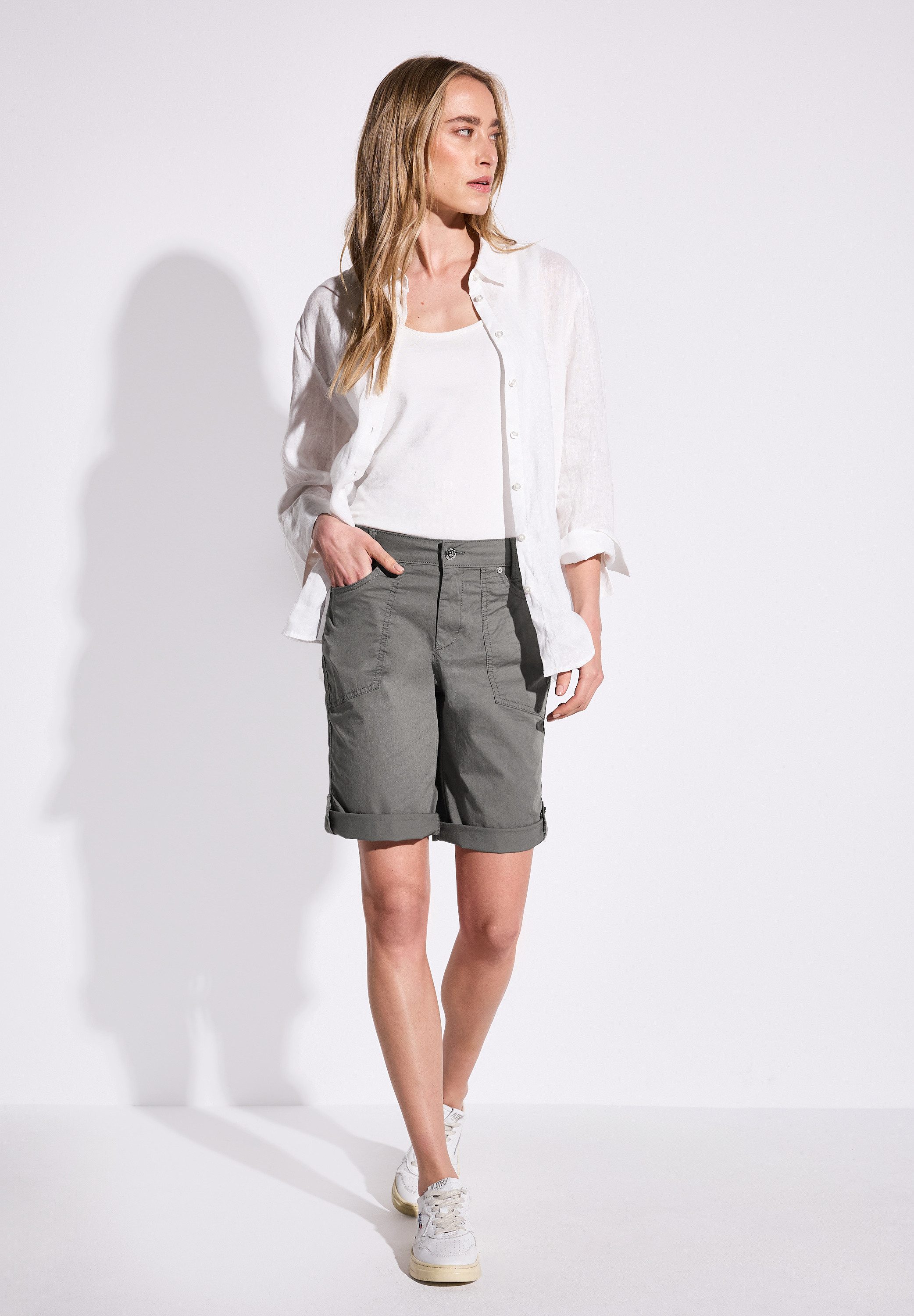 STREET ONE Bermudas Style Yulius Sommerhose mit Turn-Up