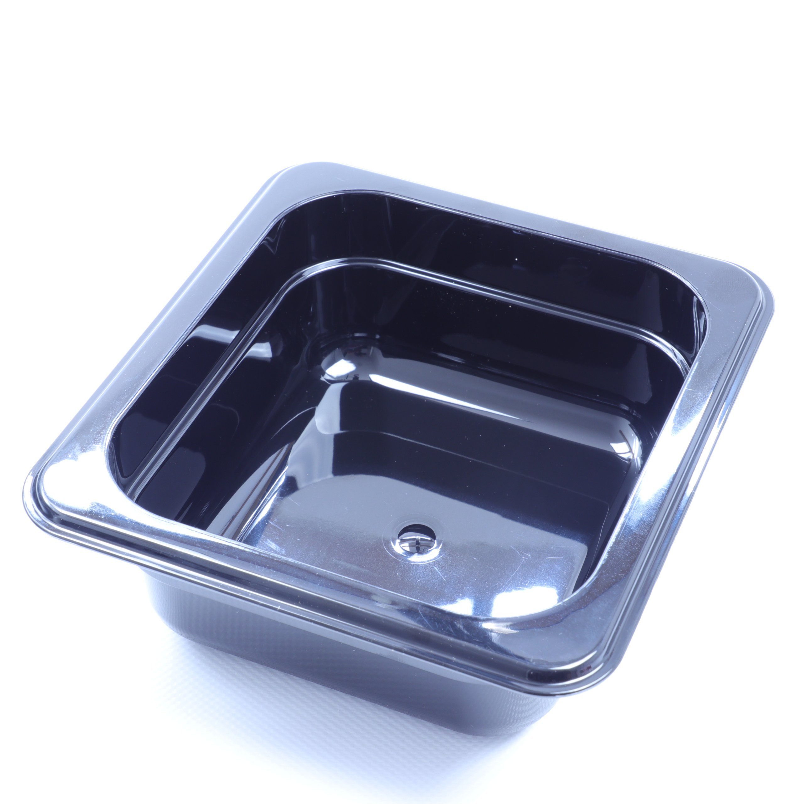 AcMax Thermobehälter GN 1/6 Polycarbonat schwarz GN-Behälter 1 Liter Tiefe 65mm