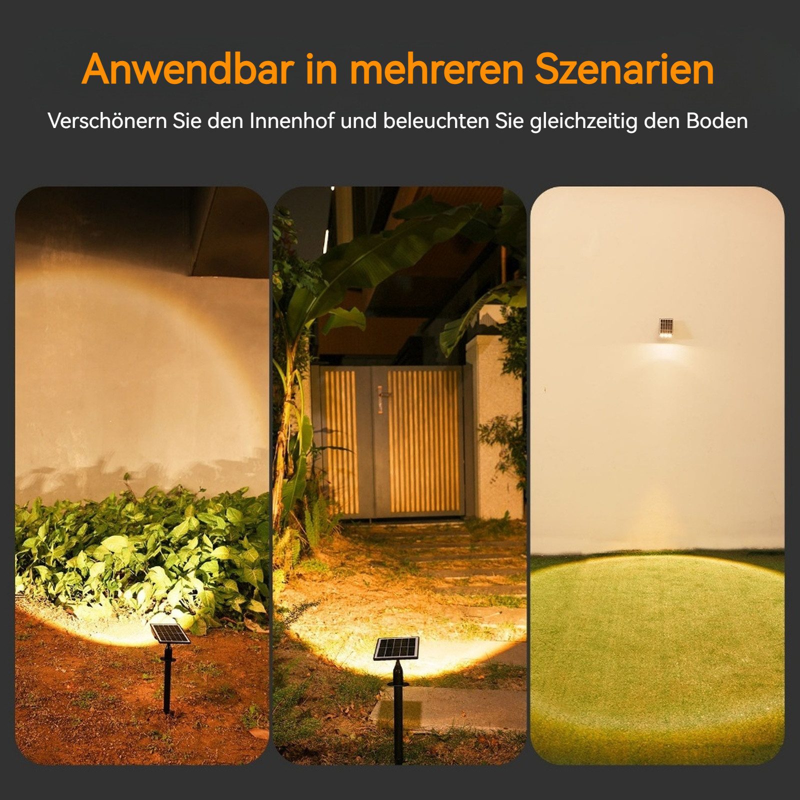 BlingBin LED Solarleuchte LED Solar Gartenlampen, günstig online kaufen