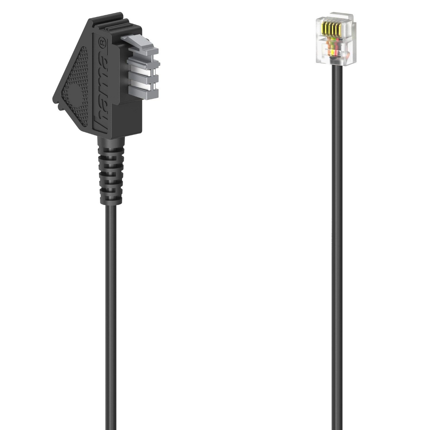 Hama TAE-N Kabel 6m TAE auf Modular-Stecker Festnetztelefon (6P6C für Fax AB Anrufbeantworter Modem Fax-Kabel)