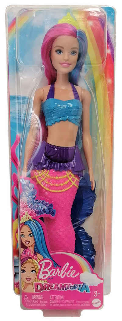 Mattel® Meerjungfrauenpuppe Mattel GJK08 Barbie Dreamtopia Meerjungfrau Puppe pink blaue Haar und